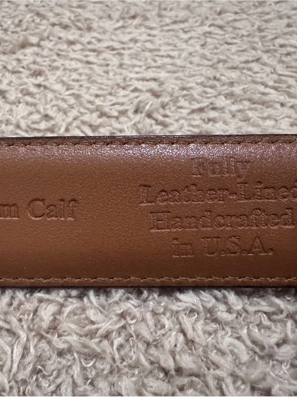 Allen Edmonds Custom Calf Leather Belt 40/100 Black Leather Lined Made in USA
